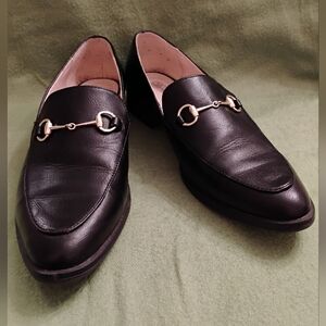 Dunion - Black Loafer's with Gold Buckle Size 8.5M